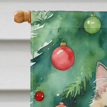 Load image into Gallery viewer, Ragamuffin Cat By the Christmas Tree House Flag