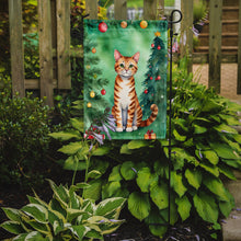 Load image into Gallery viewer, Safari Christmas Garden Flag - Cat by the Christmas Tree - Cat-Themed Holiday Yard Decor