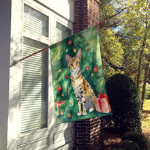 Load image into Gallery viewer, Savannah Cat By the Christmas Tree House Flag