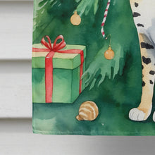 Load image into Gallery viewer, Savannah Cat By the Christmas Tree House Flag