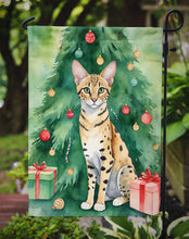 Load image into Gallery viewer, Savannah Christmas Garden Flag - Cat by the Christmas Tree - Cat-Themed Holiday Yard Decor