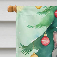 Load image into Gallery viewer, Scottish Fold Cat By the Christmas Tree House Flag