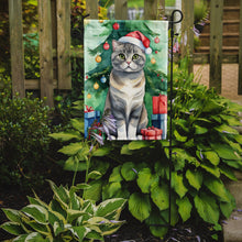 Load image into Gallery viewer, Scottish Fold Christmas Garden Flag - Cat by the Christmas Tree - Cat-Themed Holiday Yard Decor