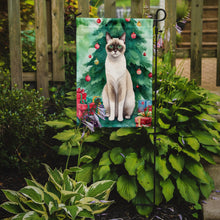 Load image into Gallery viewer, Snowshoe Cat Christmas Garden Flag - Cat by the Christmas Tree - Cat-Themed Holiday Yard Decor