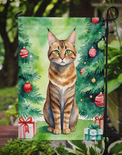 Load image into Gallery viewer, Sokoke Christmas Garden Flag - Cat by the Christmas Tree - Cat-Themed Holiday Yard Decor