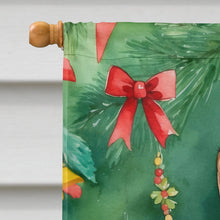 Load image into Gallery viewer, Somali Cat By the Christmas Tree House Flag
