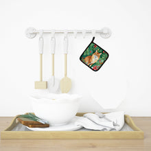 Load image into Gallery viewer, Somali Cat By the Christmas Tree Pot Holders - Set of 2 Decorative Kitchen Helpers | Made in the USA