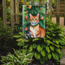 Load image into Gallery viewer, Suphalak Cat Christmas Garden Flag - Cat by the Christmas Tree - Cat-Themed Holiday Yard Decor