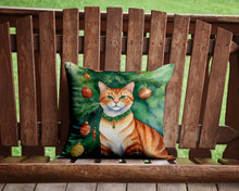 Load image into Gallery viewer, Suphalak Cat By the Christmas Tree Throw Pillow - 14x14 Decorative Pillow – Art for Your Home &amp; Patio