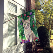 Load image into Gallery viewer, Thai Lilac Cat By the Christmas Tree House Flag