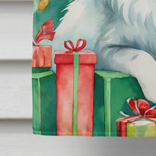 Load image into Gallery viewer, Turkish Angora Cat By the Christmas Tree House Flag
