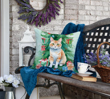 Load image into Gallery viewer, Ural Rex Cat By the Christmas Tree Throw Pillow