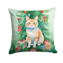 Load image into Gallery viewer, Ural Rex Cat By the Christmas Tree Throw Pillow