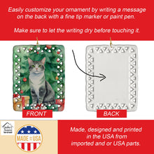 Load image into Gallery viewer, Ural Rex Cat By the Christmas Tree Porcelain Ornament