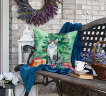 Load image into Gallery viewer, Ural Rex Cat By the Christmas Tree Throw Pillow