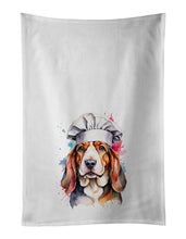Load image into Gallery viewer, Basset Hound Chef Kitchen Towel Set of 2
