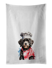Load image into Gallery viewer, Portuguese Water Dog Chef Kitchen Towel Set of 2