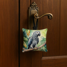Load image into Gallery viewer, African Grey Parrot Hanging Square Fabric Ornament 3.5 × 3.5