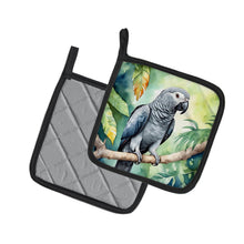Load image into Gallery viewer, African Grey Parrot Pot Holders - Set of 2 Decorative Kitchen Helpers | Made in the USA