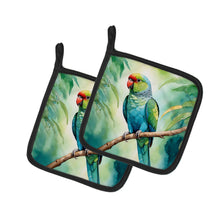 Load image into Gallery viewer, African Ringneck Parrot Pot Holders - Set of 2 Decorative Kitchen Helpers | Made in the USA