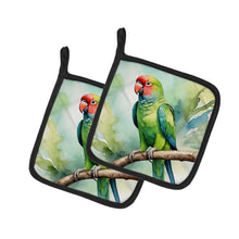 Load image into Gallery viewer, African Ringneck Parrot Pot Holders - Set of 2 Decorative Kitchen Helpers | Made in the USA