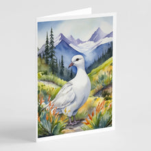 Load image into Gallery viewer, Alaska Willow Ptarmigan Greeting Cards - Blank Note Cards – 8-Pack of Artist-Designed Cards with Envelopes