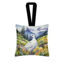 Load image into Gallery viewer, Alaska Willow Ptarmigan Hanging Square Fabric Ornament 3.5 × 3.5