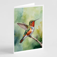 Load image into Gallery viewer, Allens Hummingbird Greeting Cards - Blank Note Cards – 8-Pack of Artist-Designed Cards with Envelopes