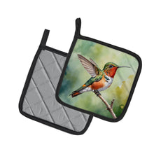 Load image into Gallery viewer, Allens Hummingbird Pot Holders - Set of 2 Decorative Kitchen Helpers | Made in the USA