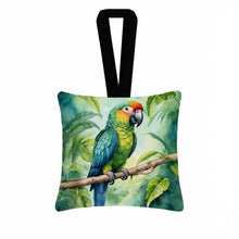Load image into Gallery viewer, Amazon Parrot Hanging Square Fabric Ornament 3.5 × 3.5