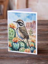 Load image into Gallery viewer, Arizona Cactus Wren Greeting Cards - Blank Note Cards – 8-Pack of Artist-Designed Cards with Envelopes