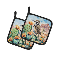 Load image into Gallery viewer, Arizona Cactus Wren Pot Holders - Set of 2 Decorative Kitchen Helpers | Made in the USA