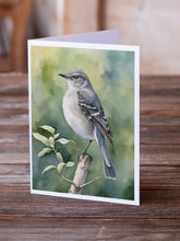 Load image into Gallery viewer, Arkansas Northern Mockingbird Greeting Cards - Blank Note Cards – 8-Pack of Artist-Designed Cards with Envelopes