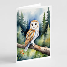 Load image into Gallery viewer, Barn Owl Greeting Cards - Blank Note Cards – 8-Pack of Artist-Designed Cards with Envelopes