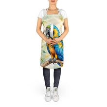 Load image into Gallery viewer, Blue and Gold Macaw Apron – Artist-Designed Kitchen, BBQ &amp; Craft Apron