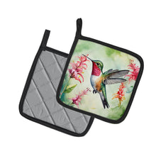 Load image into Gallery viewer, Broadtailed Hummingbird Pot Holders - Set of 2 Decorative Kitchen Helpers | Made in the USA