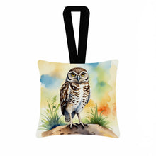 Load image into Gallery viewer, Burrowing Owl Hanging Square Fabric Ornament 3.5 × 3.5