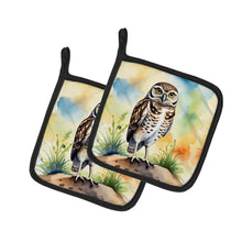 Load image into Gallery viewer, Burrowing Owl Pot Holders - Set of 2 Decorative Kitchen Helpers | Made in the USA