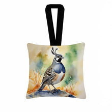 Load image into Gallery viewer, California Quail Hanging Square Fabric Ornament 3.5 × 3.5