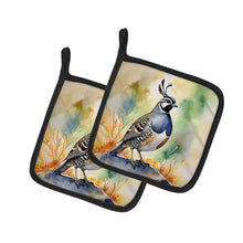 Load image into Gallery viewer, California Quail Pot Holders - Set of 2 Decorative Kitchen Helpers | Made in the USA