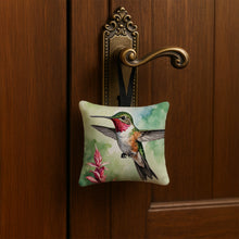 Load image into Gallery viewer, Calliope Hummingbird Hanging Square Fabric Ornament 3.5 × 3.5