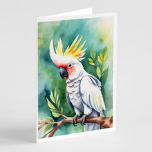 Load image into Gallery viewer, Cockatoo Greeting Cards - Blank Note Cards – 8-Pack of Artist-Designed Cards with Envelopes