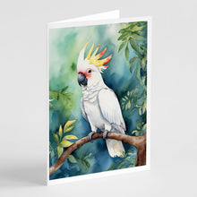 Load image into Gallery viewer, Cockatoo Greeting Cards - Blank Note Cards – 8-Pack of Artist-Designed Cards with Envelopes