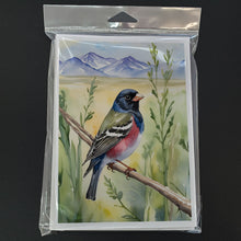 Load image into Gallery viewer, Colorado Lark Bunting Greeting Cards - Blank Note Cards – 8-Pack of Artist-Designed Cards with Envelopes