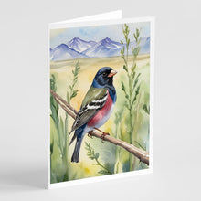 Load image into Gallery viewer, Colorado Lark Bunting Greeting Cards - Blank Note Cards – 8-Pack of Artist-Designed Cards with Envelopes