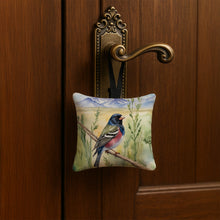 Load image into Gallery viewer, Colorado Lark Bunting Hanging Square Fabric Ornament 3.5 × 3.5