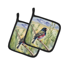 Load image into Gallery viewer, Colorado Lark Bunting Pot Holders - Set of 2 Decorative Kitchen Helpers | Made in the USA