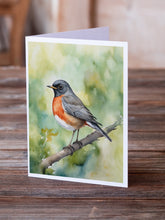 Load image into Gallery viewer, Connecticut American Robin Greeting Cards - Blank Note Cards – 8-Pack of Artist-Designed Cards with Envelopes