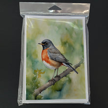 Load image into Gallery viewer, Connecticut American Robin Greeting Cards - Blank Note Cards – 8-Pack of Artist-Designed Cards with Envelopes