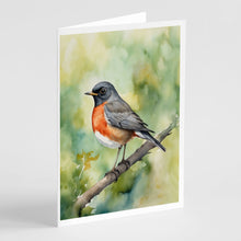 Load image into Gallery viewer, Connecticut American Robin Greeting Cards - Blank Note Cards – 8-Pack of Artist-Designed Cards with Envelopes